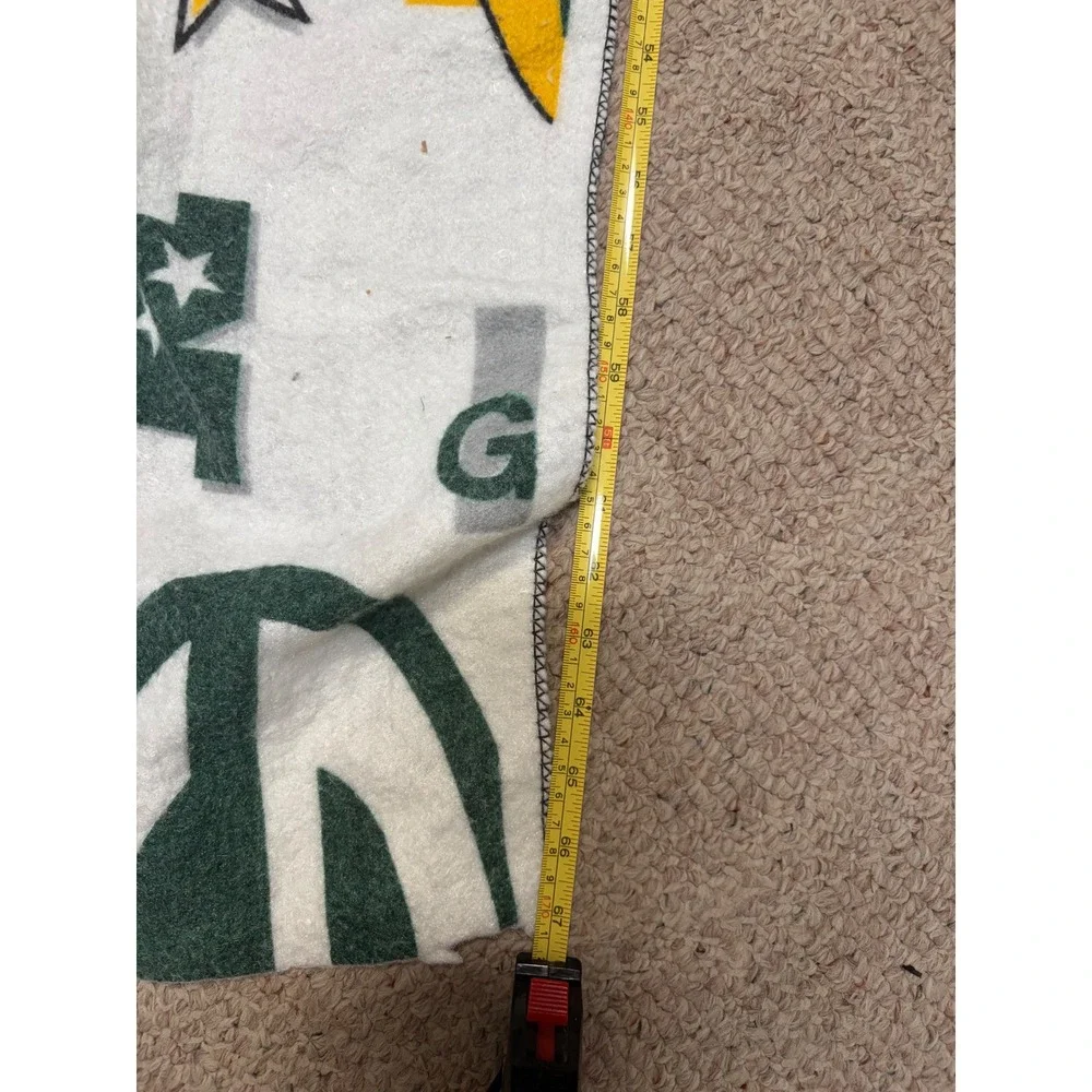 Vintage Green Bay Packers Fleece Throw Blanket The NW Co NFL All Over Print